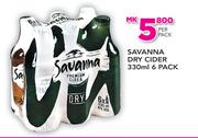 Savanna Dry Cider 6 Pack-330ml Per Pack
