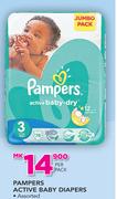 Pampers Active Baby Diapers Assorted-Per Pack
