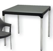Contour Tuscany Black Table-73.5 x 80 x 80cm