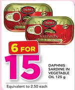 Daphnis Sardine In Vegetable Oil-6 x 125g