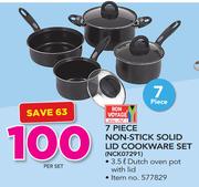 Bon Voyage 7 Piece Non Stick Solid Lid Cookware Set NCK07291
