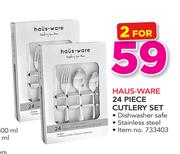 Haus Ware 24 Piece Cutlery Set-For 2