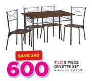 Tilo 5 Piece Dinette Set