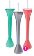 Yard Party Glass Plastic Assorted Prints-Each