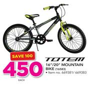 Totem 16"/20" Mountain Bike-Each