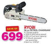 Ryobi 36cc Petrol Chainsaw