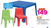 Gold Sun Large Kiddies Table-Each Free 2 Sunny Armless Chairs
