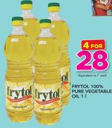 Frytol 100% Pure Vegetable Oil-4 x 1Ltr