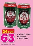 Castro Beer Premium Can-24 x 330ml