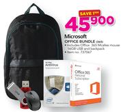 Microsoft Office Bundle 365 Includes Office 365 McAfee Mouse 16GB USB & Backpack