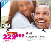LG 49" Full HD LED TV 49LF540