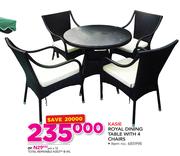 Kasie Royal Dining Table With 4 Chairs