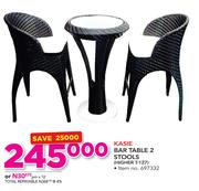 Kasie Bar Table 2 Stools HIGHER T-127