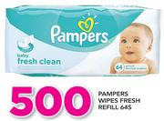 Pampers Wipes Fresh Refill-64's