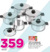 Bon Voyage 10Pc Aluminium Solid Lid Pot Set-Per Set