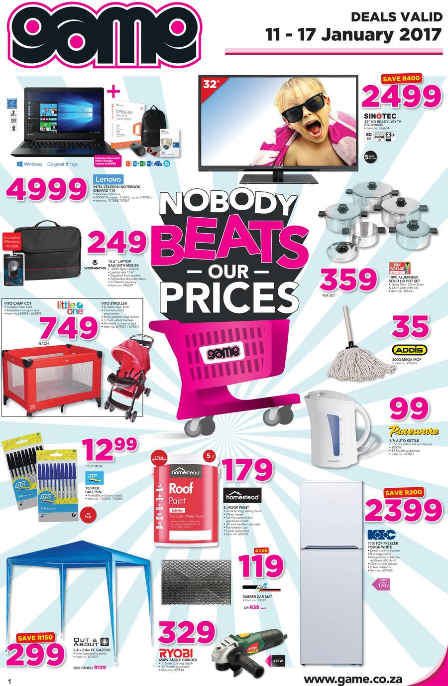 Game JHB : Nobody Beats Our Prices