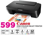 Canon 2540 Colour Inkjet Printer