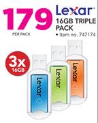 Lexar 16GB Triple Pack-Per Pack