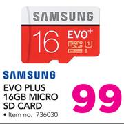 Samsung 16GB Evo Plus Micro SD Card