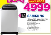 Samsung 13Kg Active Dual Wash Top Load Washing Machine WA13J57105G F