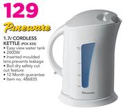 Pineware 1.7Ltr Cordless Kettle PCK835