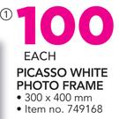 Picasso White Photo Frame 300x400mm-Each