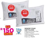 Vita Sleep Memory Foam Chip Pillows-For 2