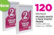 Picasso White 2 Pack Photo Frame 210x297mm-Per Pack
