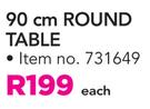 Cenplast 90Cm Round Table