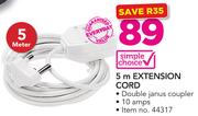 Simple Choice 5m Extension Cord