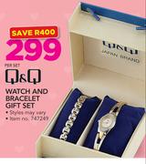 Q&Q Watch And Bracelet Gift Set-Per Set