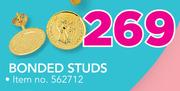 9Ct Gold Bonded Sterling Silver Studs-Each