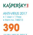 Kaspersky Anti Virus 2017 (1 User + 1 Free)