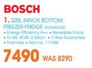 Bosch 320Ltr INNOX Bottom Freezer Fridge KGN36x132