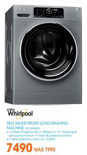 Special Whirlpool 9Kg Silver Front Load Washing Machine FSCR90426