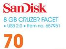 Sandisk 8GB Cruzer Facet USB 2.0