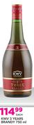 KWV 3 Years Brandy-750ml