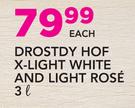 Drostdy HOF X-Light White And Light Rose-3Ltr Each
