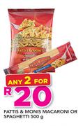 Fattis & Monnis Macaroni Or Spaghetti-Any 2x500g