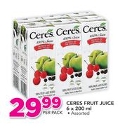 Ceres Fruit Juice-6x200ml Per Pack