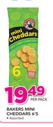 Bakers Mini Cheddars-6's pack