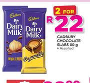 Cadbury Chocolate Slabs-2x80g