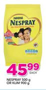 Nespray 500g Or Klim 900g-Each