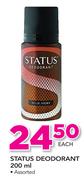 Status Deodorant Assorted-200ml