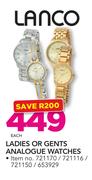 Lanco Ladies Or Gents Analogue Watches-Each
