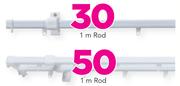 Decorland Steel Curtain Track 2.5m Single Rod