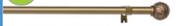 Decorland 25mm Steel, Curtain Rods Dark Copper, Granite And Chestnut Finials