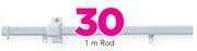 Decorland Steel Curtain Track Single 1m Rod