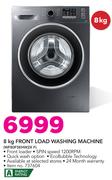 Samsung 8Kg Front Load washing Machine WF80F5EHW2X F