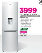 Hisense 299Ltr Metallic Silver Bottom Freezer Fridge H299BME-WD